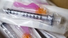 Needles and syringes used to administer the flu shot, Monday, October 5, 2020. THE CANADIAN PRESS/Tara Walton