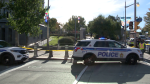 Ottawa police responded to an individual on fire outside the U.S. embassy on Sussex Drive on Oct. 4, 2022. The individual died of their injuries. (Chris Black/CTV News Ottawa)