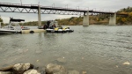 Edmonton police set off on the North Saskatchewan River on Oct. 5, 2022, for the annual sweep of the river and surrounding valley area for human remains. 