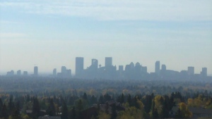Calgary's air quality ranged from moderate risk to high risk on Wednesday, Oct. 5, 2022. 
