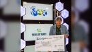James Smith Cree Nation's Rollins Head celebrates his $1 million lotto win. (Sask Lotteries)