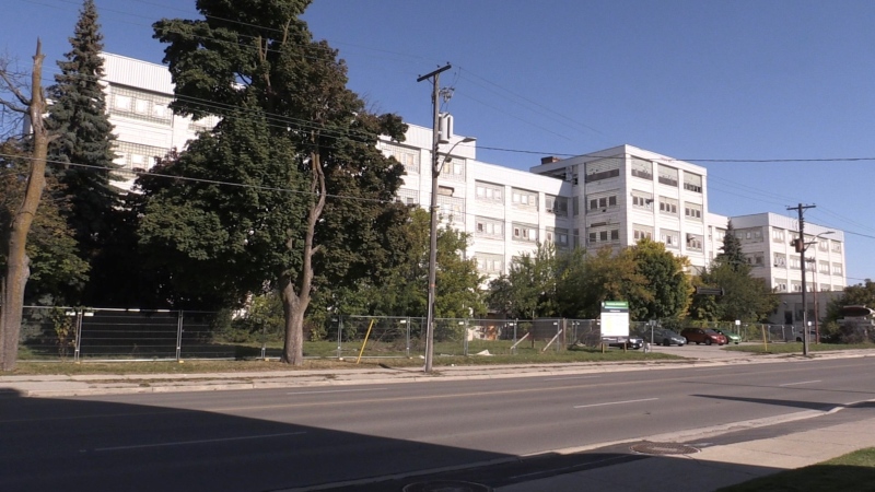 A former cookie factory at 1156 Dundas Street is seen on Oct. 5, 2022. (Daryl Newcombe/CTV News London)