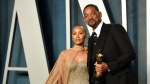 Jada Pinkett Smith, left, and Will Smith arrive at the Vanity Fair Oscar Party on Sunday, March 27, 2022, at the Wallis Annenberg Center for the Performing Arts in Beverly Hills, Calif. (Photo by Evan Agostini/Invision/AP, File)