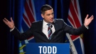 Todd Stone speaks during a BC Liberal Leadership debate in Vancouver, B.C., on Tuesday Jan. 23, 2018. (THE CANADIAN PRESS/Ben Nelms)
