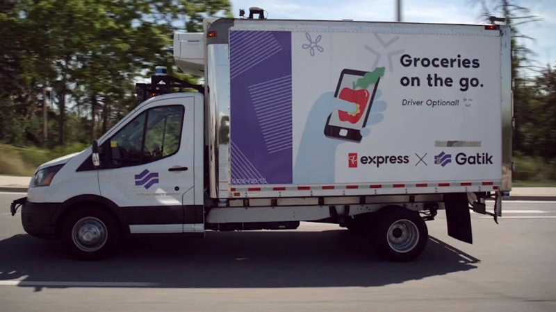Driverless grocery delivery trucks