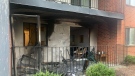 The aftermath of a fire on Bruce Avenue in Windsor, Ont., on Friday, Oct. 7, 2022. (Bob Bellecicco/CTV News Windsor)