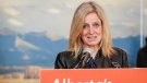 NDP Leader Rachel Notley speaks at a news conference in Calgary, Alta., Monday, March 15, 2021. Alberta's opposition leader says the province is due for more chaos, costs and conflict after Danielle Smith's victory last night in the United Conservative Party leadership.THE CANADIAN PRESS/Jeff McIntosh