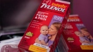 Infants’ Tylenol brand fever and pain reliever is seen in a home in Toronto, Friday, Oct. 7, 2022. THE CANADIAN PRESS/Giordano Ciampini
