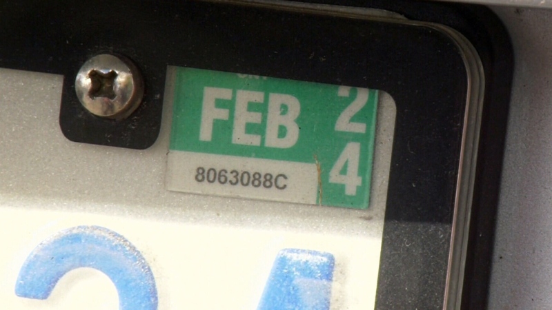 Licence plate sticker