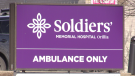 Orillia Soldiers' Memorial Hospital in Orillia, Ont. (CTV News/Mike Arsalides)
