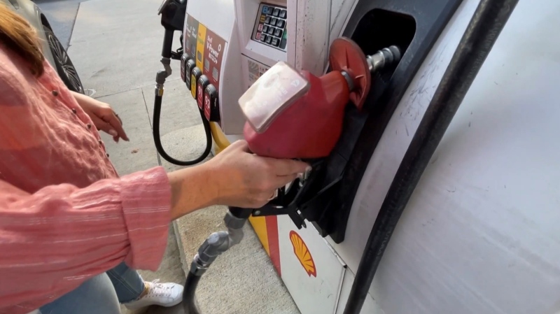 A driver uses a gas pump in this file photo. (CTV)
