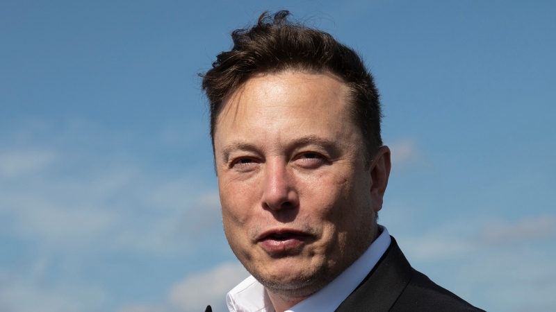 Elon Musk, pictured near Gruenheide, Germany, on Sept. 3, 2020. (Maja Hitij/Getty Images/FILE)