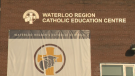 The exterior of the Waterloo Catholic District School Board. (CTV)