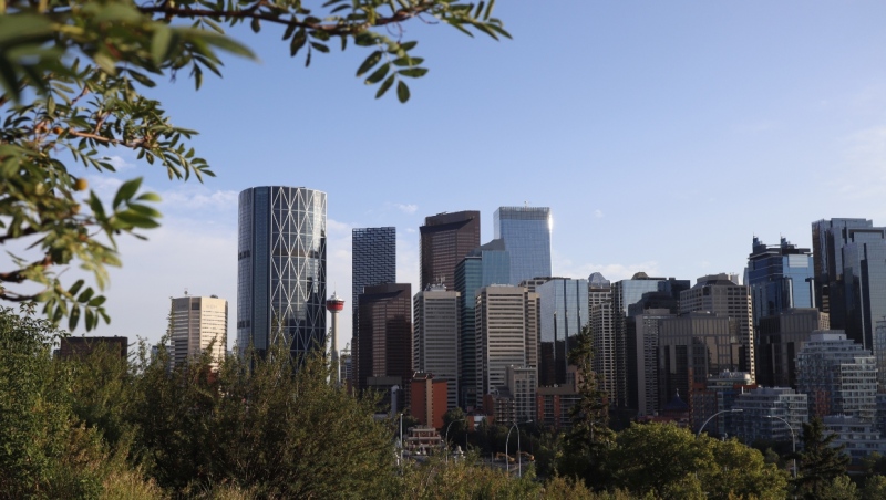 Calgary's skyline is shown in a stock photo. (Pexels/Donovan Kelly)