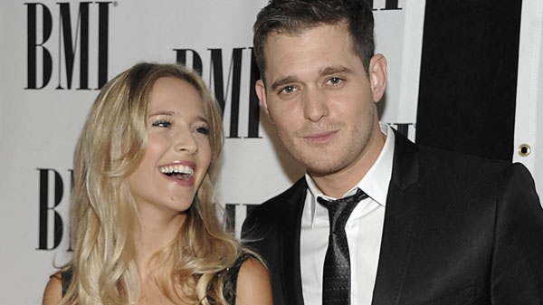 Singer Michael Buble and Luisana Lopilato arrive at the BMI 57th Annual Pop Awards in Beverly Hills, Calif. on Tuesday, May 19, 2009. (AP Photo/Dan Steinberg)
