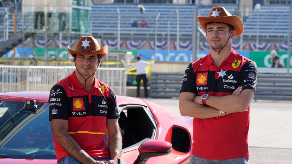 Ferrari's Sainz and Leclerc in Austin, Texas