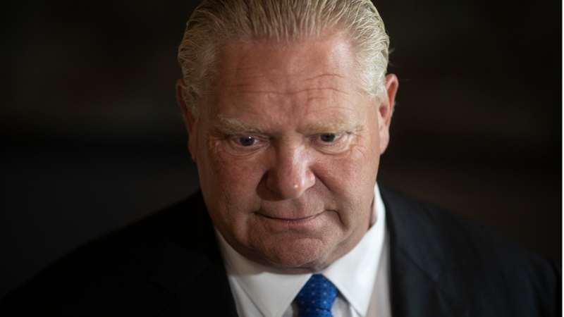 Ontario Premier Doug Ford speaks to the media in this file photo. THE CANADIAN PRESS/Chris Young