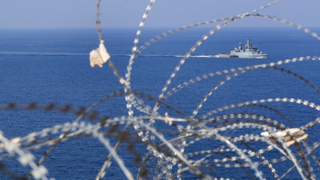 UNIFIL Navy vessel in Mediterranean off Lebanon