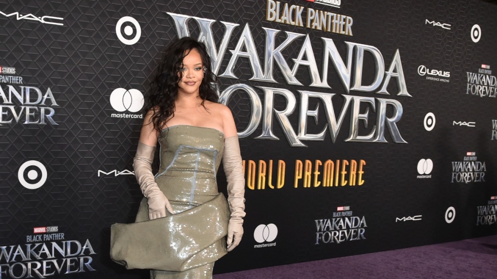Rihanna at the 'Wakanda Forever' premiere