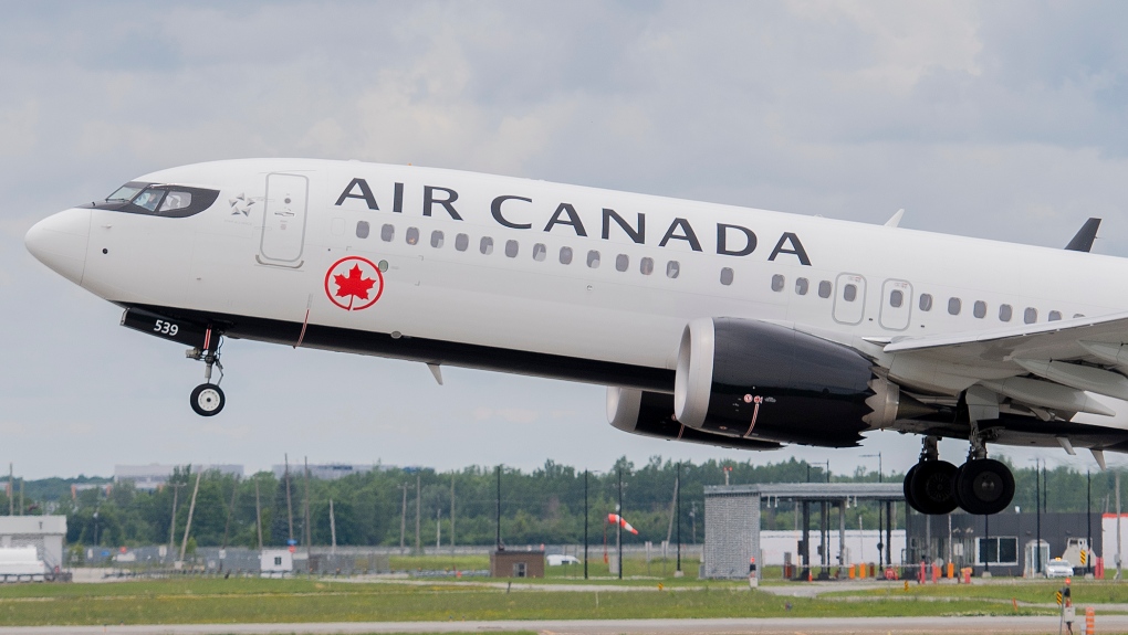 Air Canada jet in Montreal