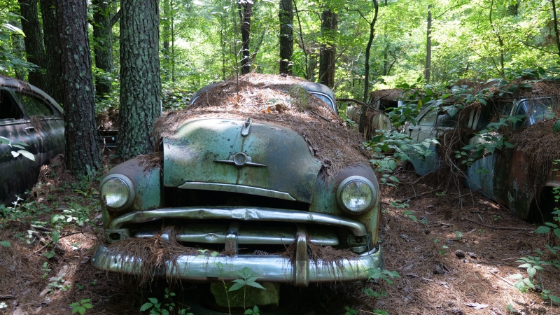 One of the more than 4,500 vintage cars in Georgia’s Old Car City, one of the stories featured in the documentary `Scrap`. (Parker Lewis)