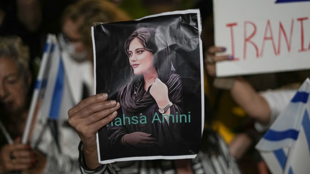 Protesting Mahsa Amini's death in Tel Aviv