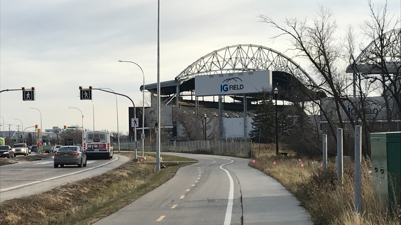 IG Field, the home of the Winnipeg Blue Bombers on Nov. 3, 2022. (Source: Josh Crabb/CTV News)