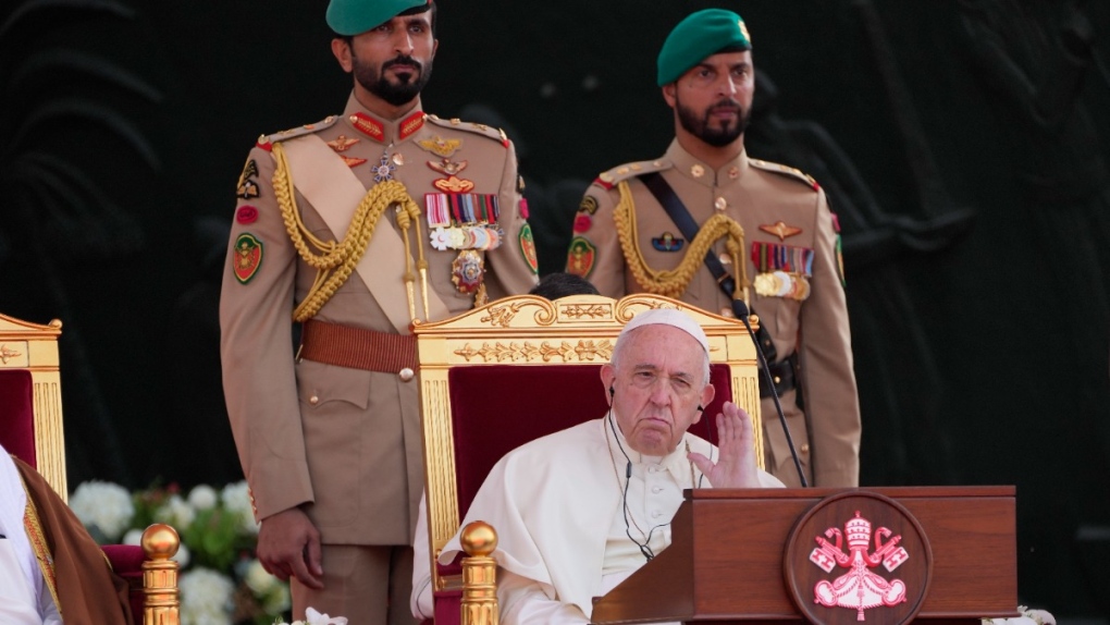 Pope Francis at the Sakhir Royal palace, Bahrain