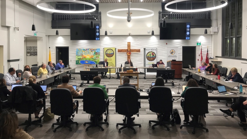 Waterloo Catholic District School Board meeting on Nov. 7, 2022. (Dan Lauckner/CTV Kitchener)