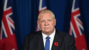Ontario Premier Doug speaks during a press conference at Queen's Park in Toronto on Monday Nov. 7, 2022. THE CANADIAN PRESS/Nathan Denette
