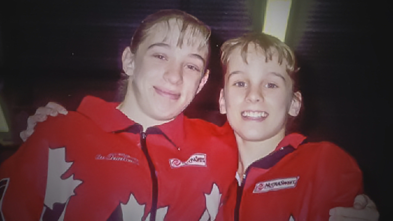 File photo of Abby Spadafora and Mel Hunt when they were on Team Canada (supplied)