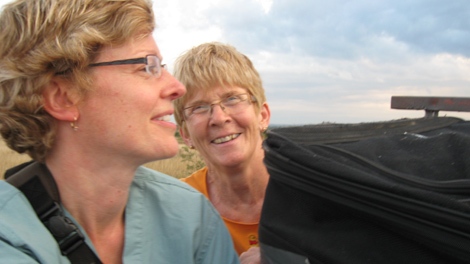 Canadian nurse Yvonne Martin, right, is seen in a photo taken during a medical mission to Haiti in 2009.