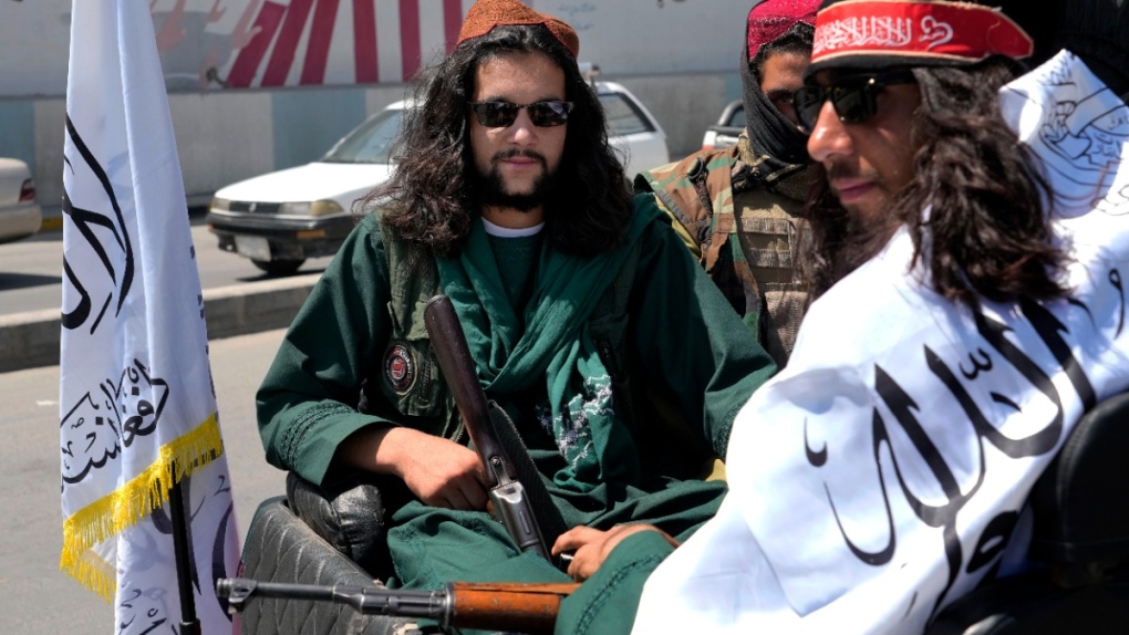 Taliban fighters in Kabul, Afghanistan