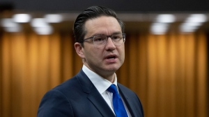 Conservative Leader Pierre Poilievre rises to question the government during Question Period, Wednesday, November 16, 2022 in Ottawa. THE CANADIAN PRESS/Adrian Wyld
