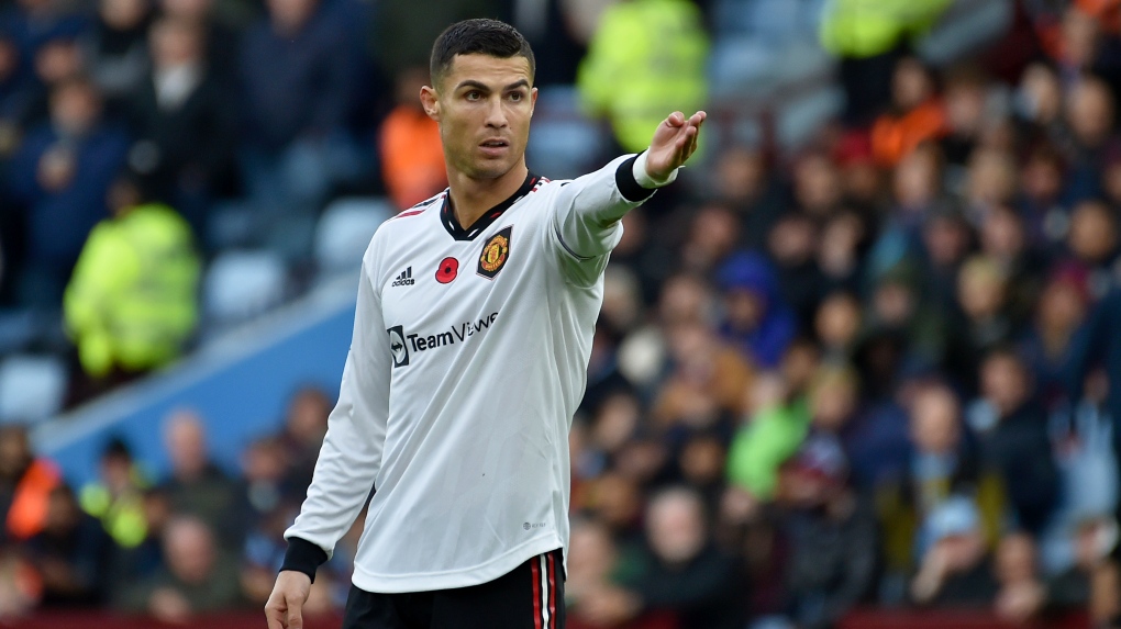 Manchester United's Cristiano Ronaldo gestures
