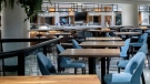 An empty restaurant is shown in Montreal, Sunday, Jan. 30, 2022. THE CANADIAN PRESS/Graham Hughes