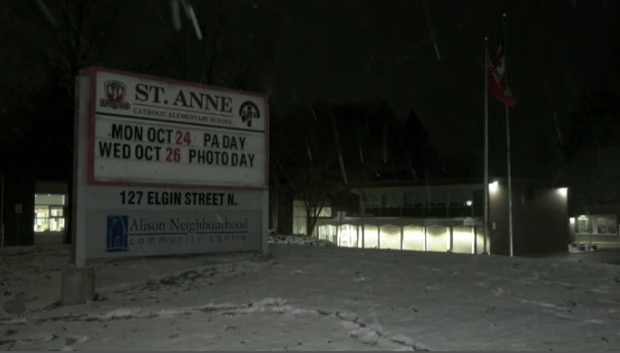 St. Anne Catholic School sign