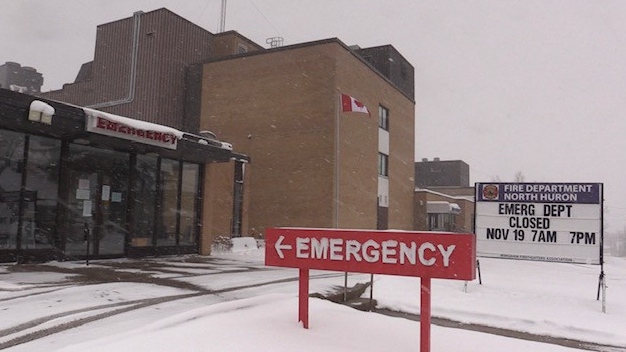 The Wingham and District Hospital emergency room in Wingham, Ont. on Nov. 19, 2022. (Scott Miller/CTV News London)
