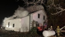 Crews respond to a house fire on Richmond Street in Chatham-Kent on Monday, Nov. 21, 2022. (Chatham-Kent fire)