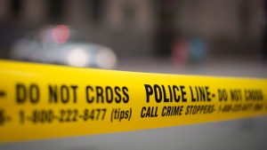 Police tape is shown in Toronto in 2017. New Statistics Canada data shows there was an increase in homicides in 2021 and nearly one-quarter of the killings were connected to gangs.THE CANADIAN PRESS/Graeme Roy