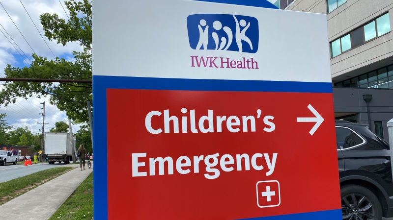 An image of the emergency department sign at the IWK in Halifax on Nov, 23, 2022. (CTV Atlantic/ Jesse Thomas)