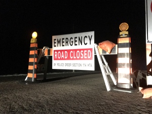 Road closure in Wellesley Township at Manser Road and Buehler Line following a collision on Nov. 23 on Line 86. (Dan Lauckner/ CTV Kitchener)