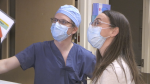 Ryan Runciman, physician assistant, and Cindy Sklar, surgery division lead, at Royal Victoria Regional Health Centre in Barrie, Ont. (CTV News/Catalina Gillies)
