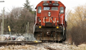 Members of the Rainy River District Detachment of the Ontario Provincial Police have charged a driver with impaired driving, after a vehicle collided with a freight train in Alberton Township. (File)