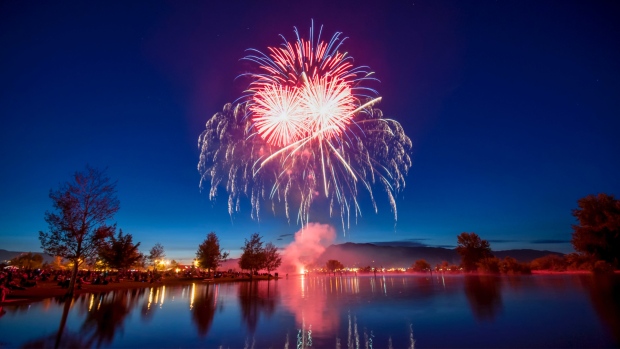 An image of fireworks over a lake. Brampton is set to ban the use and sale of fireworks in the city. (Pexels/FrankCone)