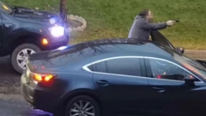 Images obtained by CTV News Toronto appear to show a plainclothes officer with their weapon drawn. (CTV News Toronto)