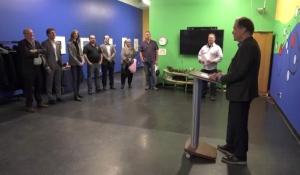 The Timmins Festivals and Events Committee is weeks away from announcing who's coming to perform during the 8th Rock on the River festival. Committee co-chars shared the update at a photo opportunity. (Photo from video)