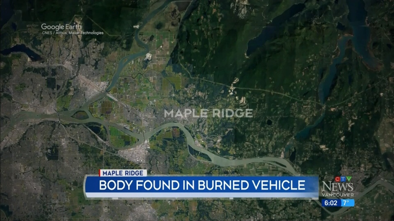 Body found in burned vehicle in Maple Ridge