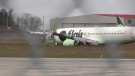 Flair flight from YVR overshoots runway