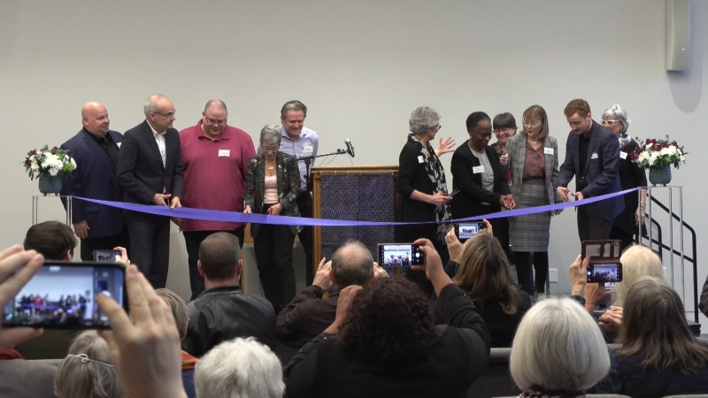 Dignitaries from the province, the city and the United Church of Canada were on hand for the opening of a new, five-storey rental building in Coquitlam Saturday. (CTV)